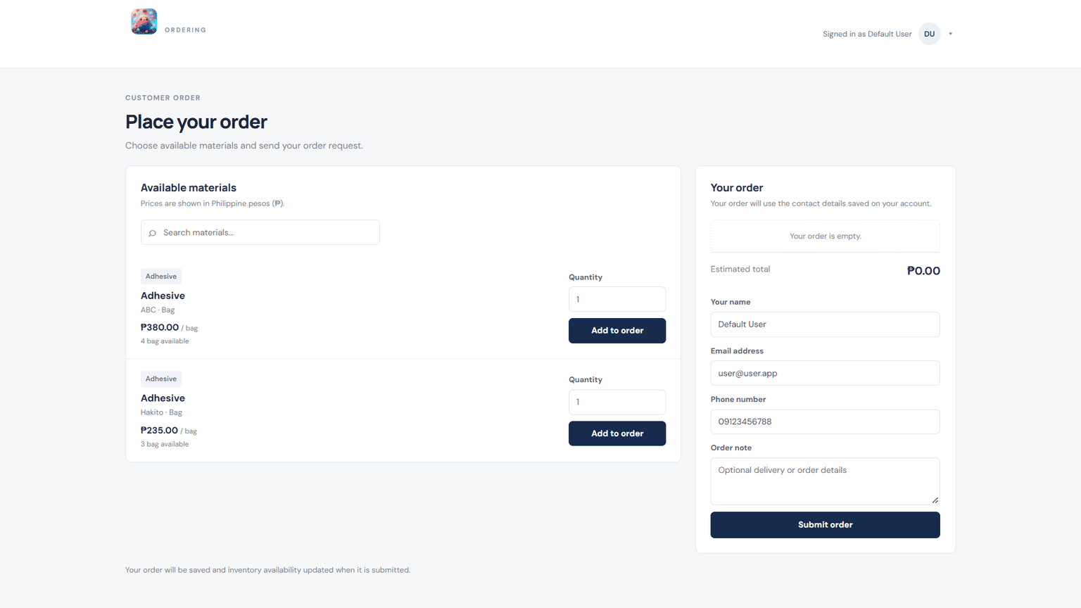 Material Sales Inventory — image 1 of 4